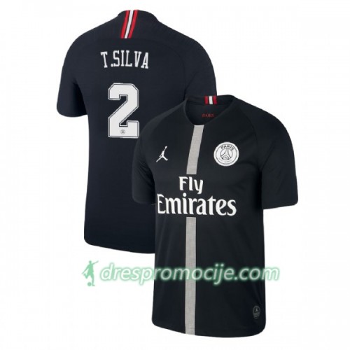Paris Saint-Germain Dres Thiago Silva 2 Jodan Crno Treći 2018/19 Kratkih Rukava Paris Saint-Germain Dres Thiago Silva 2 Jodan Crno Treći 2018/19 Kratkih Rukava